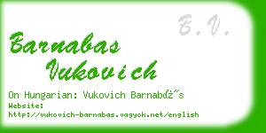 barnabas vukovich business card